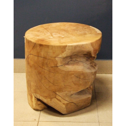 Stolik podręczny kawowy z kawałka korzenia drewno TEAK 40x40cm